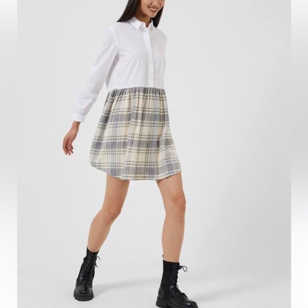 Arla Flannel Shirt Dress NWT